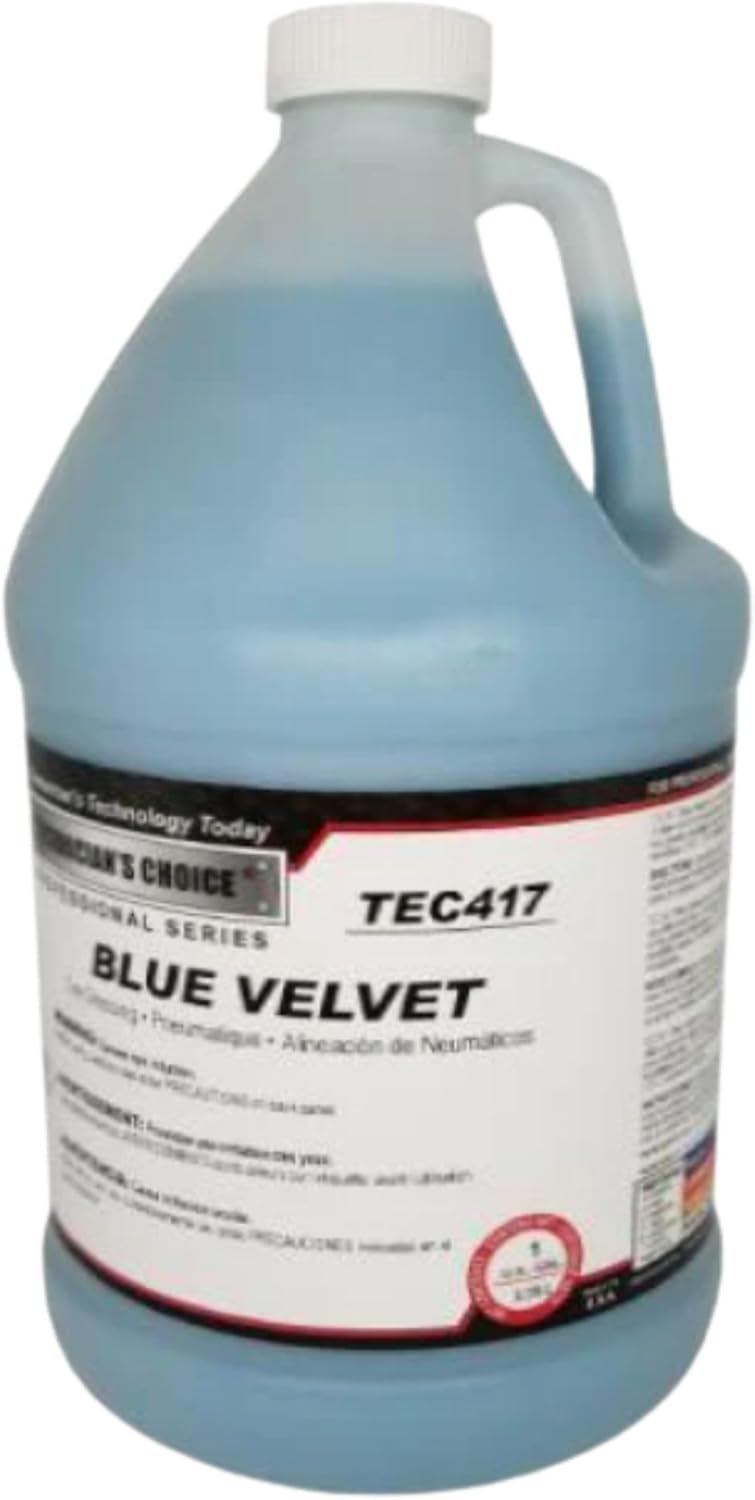 TEC417 Blue Velvet Tire Dressing: High Gloss Water & Silicone Tire Shine for Cars, Trucks, SUVs – Long-Lasting, Durable, Streak-Free Finish with Bubble Gum Scent – Auto Detailing Supplies - 128oz