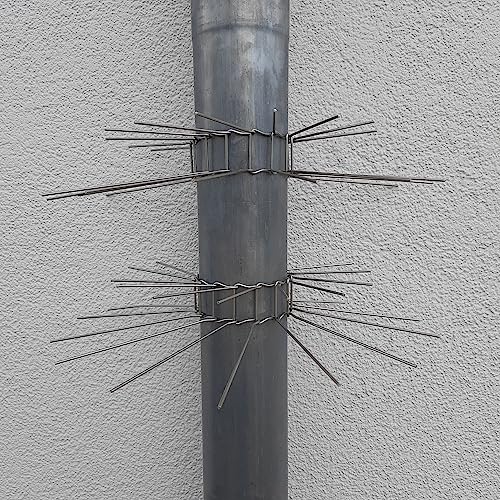 Preisvergleich Produktbild powerpreis24® Edelstahl-Marderabwehrgürtel 2er Set für 2 Fallrohr DN100 Marderschutz Marderschreck Baum Dachrinne