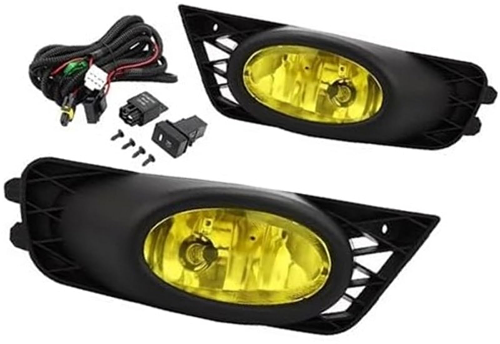 Tylne światło przeciwmgielne, dla Civic, 2009 2010 2011 Zespół tylnego światła przeciwmgłowego(BLACK Yellow)
