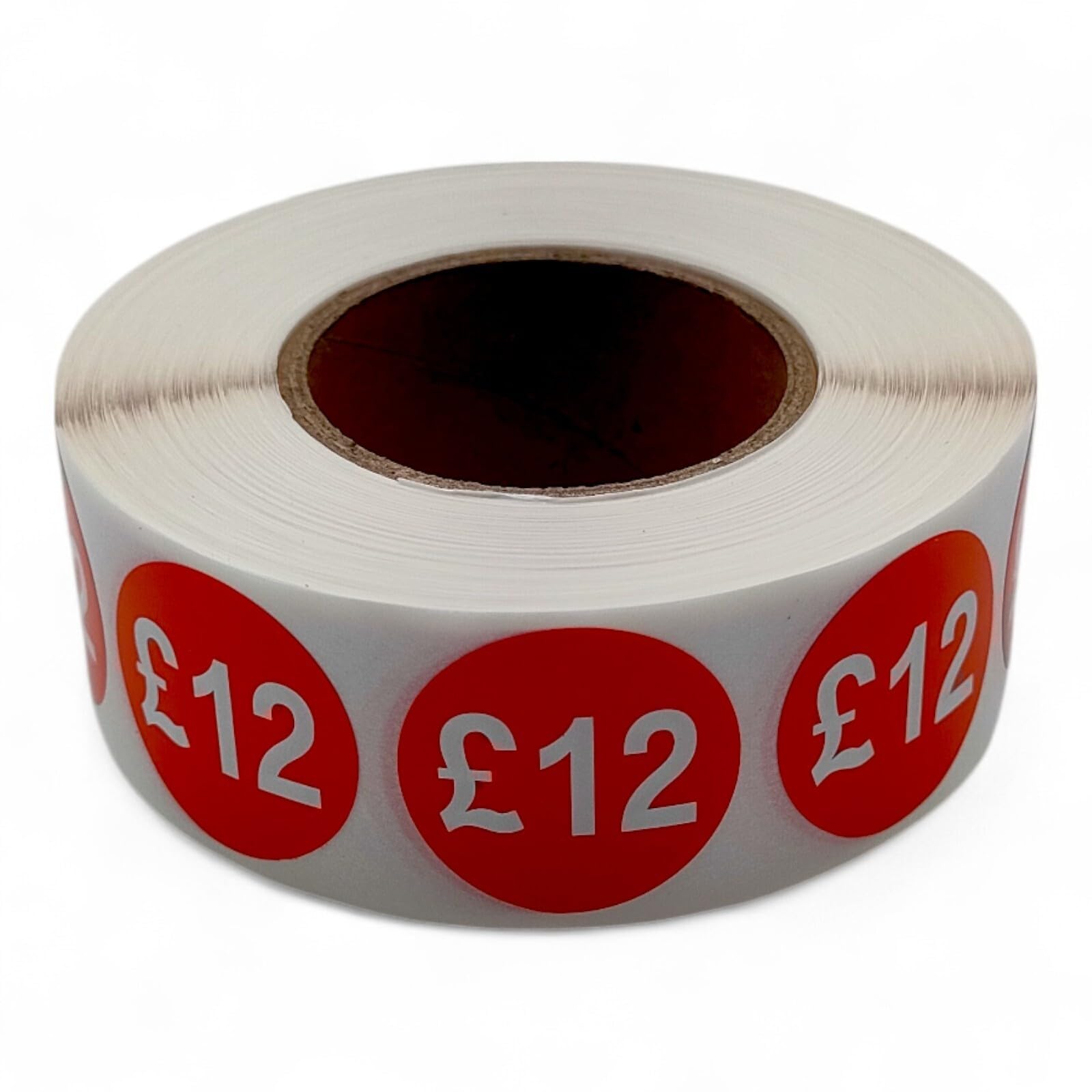 Price Stickers - 1000 Stickers - 25mm Red Self Adhesive Sticky Labels Rolls £12