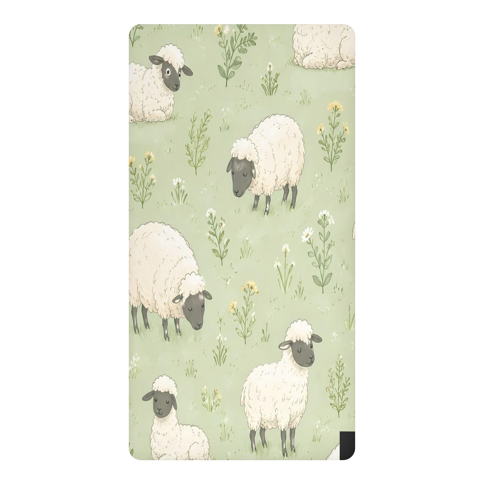 BOESI Meadow Sheep Waterproof Crib Sheet,Fitted Mattress Protector