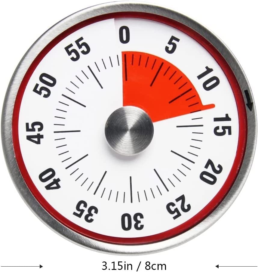 Timery, minutnik kuchenny ze stali nierdzewnej Alarm minutnik do gotowania mechaniczny okrągły zegar magnetyczny z odliczaniem