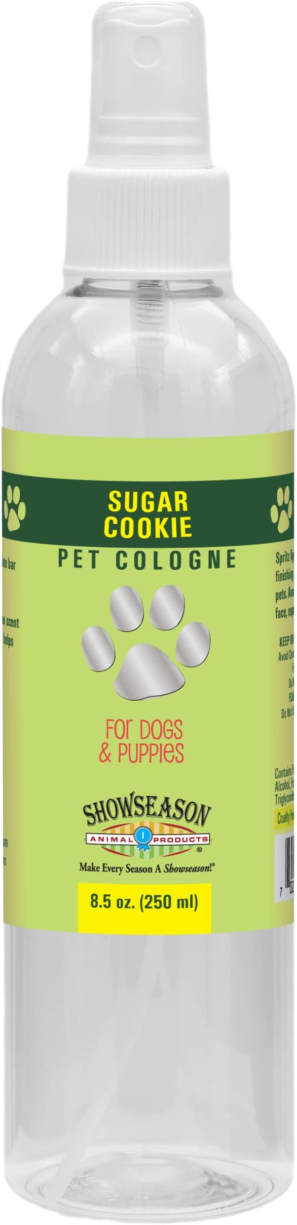 Showseason Sugar Cookie Dog Cologne 8.5 oz. | Long-Lasting Odor Eliminator, Dog Perfume, Paraben-Free, Biodegradable and Non-Toxic, Made In The USA