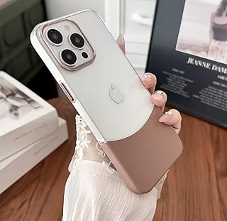 جراب شفاف فاخر من فكرا لموبايل ايفون 12 برو ماكس الاكريليك قابل للازالة ومضاد للصدمات بني