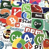 JZLMF Lot de 50 autocollants Internet Java JS PHP HTML Cloud Docker Bitcoin Programmation Language APP Logo Cool Stickers pour ordinateur portable voiture DIY