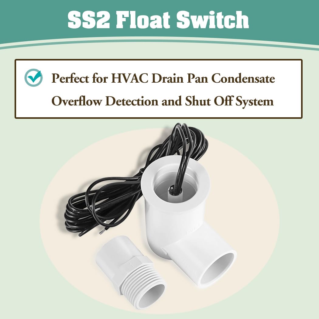 Snapklik.com : SS2 Float Switch L Shape For HVAC Drain Pan Condensate ...