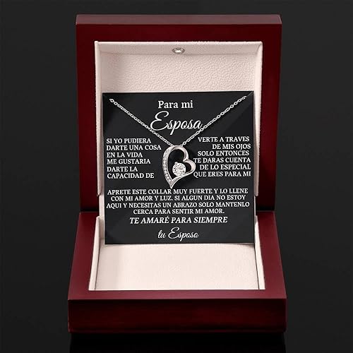 Miniatura 8 de Regalo para Mi Esposa Collar Regalo para Mi Esposa Especial, Regalo de Cumpleaños para Mujer, Acero Inoxidable Joyeria Mujer, Collar para Novia,