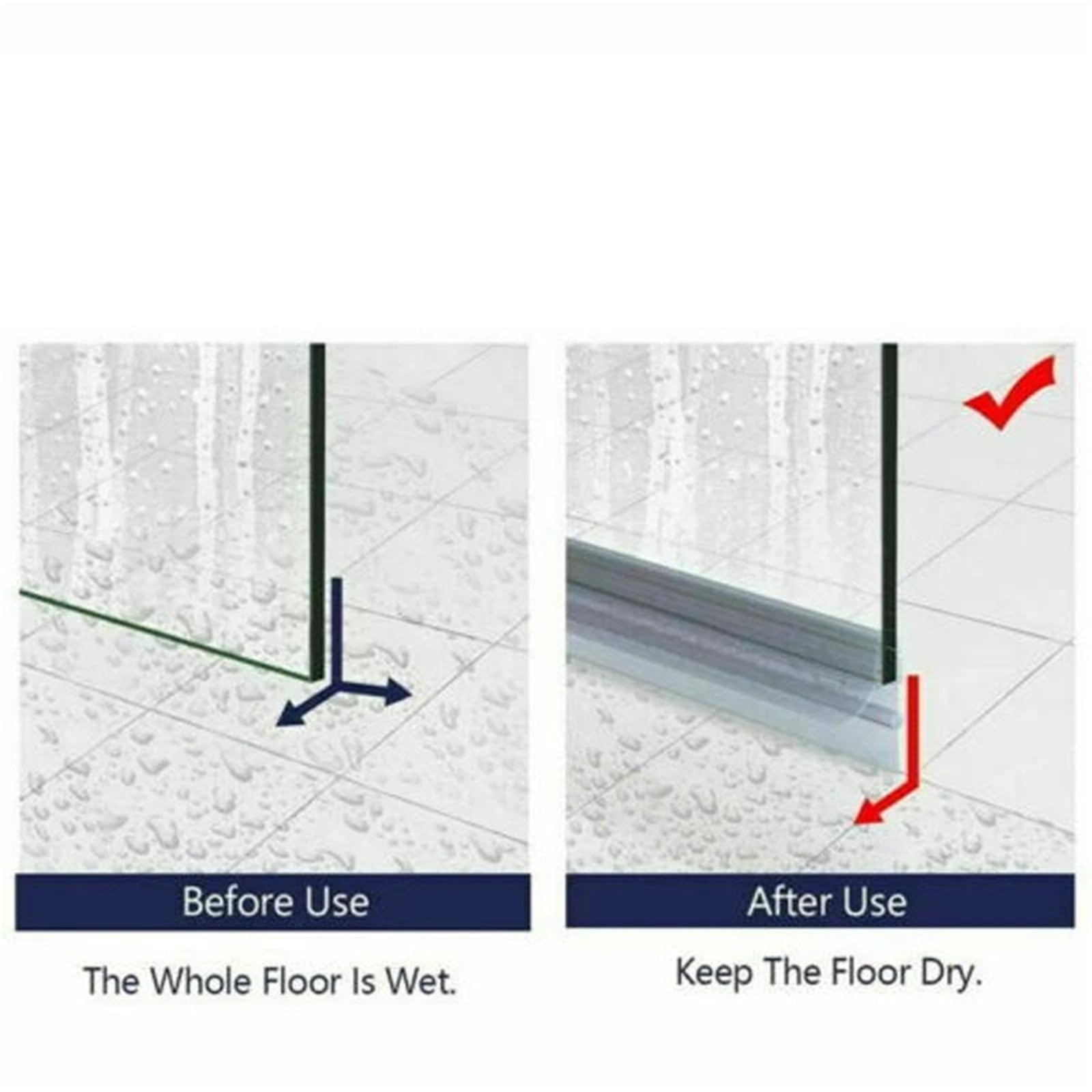4 m Badewannen-Duschstreifen-Dichtung for Bildschirme, Türen, passend for 4–6 mm Glas, dichtet Lücken, PVC-Dichtungsstreifen, Badezimmer, transparentes Zubehör für Duschtüren, Glas(23mm gap)