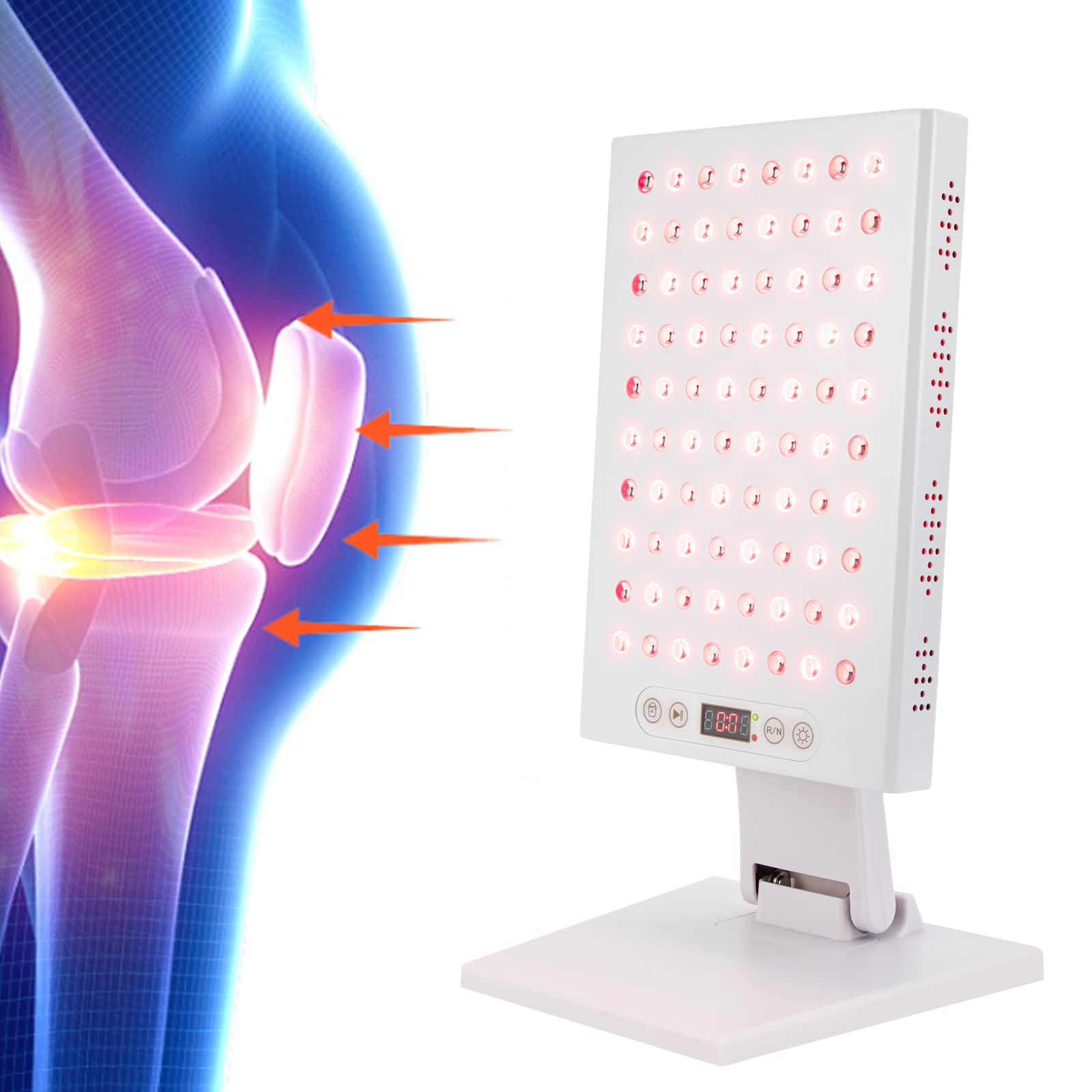 Lampe de thérapie par lumière rouge - 80 LED à double puce pour soulager le corps et la santé de la peau