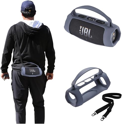 Funda de silicona para JBL Charge 5 Wi-Fi caso altavoz inalámbrico subwoofer montañismo viajes al aire libre transporte