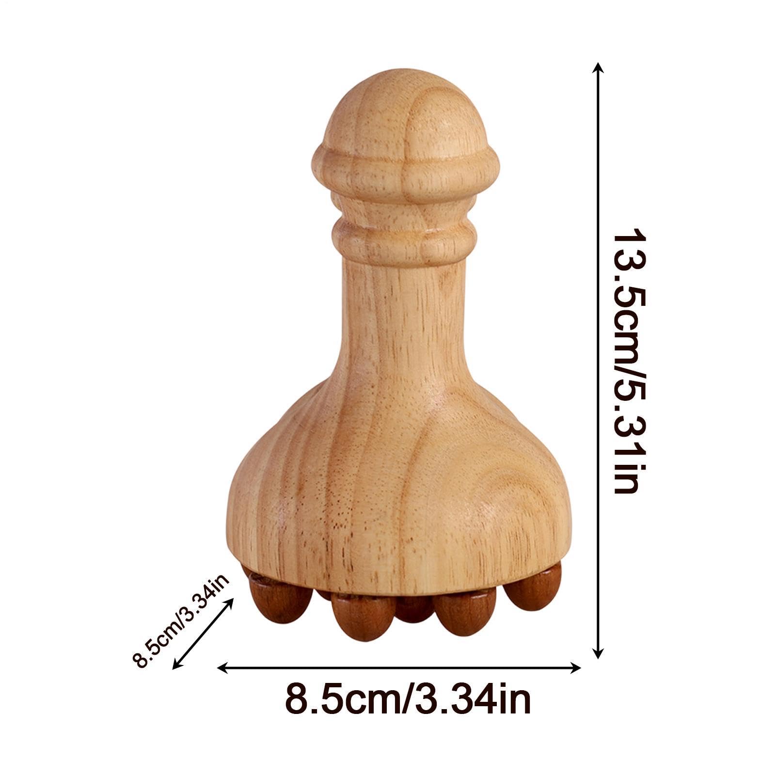 Meridian-Massagebürste für den Körper Holz-Handstimulator Mit 12 Kugeln