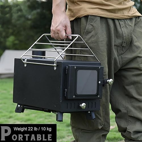 Miniatura 6 de Preself Hot Tent Stove, Large Side Window, Winter Wood Burning Stove for Heating Cooking Camping Hunting (XL)