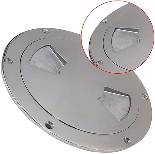 Miniatura 7 de Placa de inspección de acero inoxidable de grado 316, cubierta redonda de escotilla de acceso de barco de 6 pulgadas, placa de cubiertaescotilla de