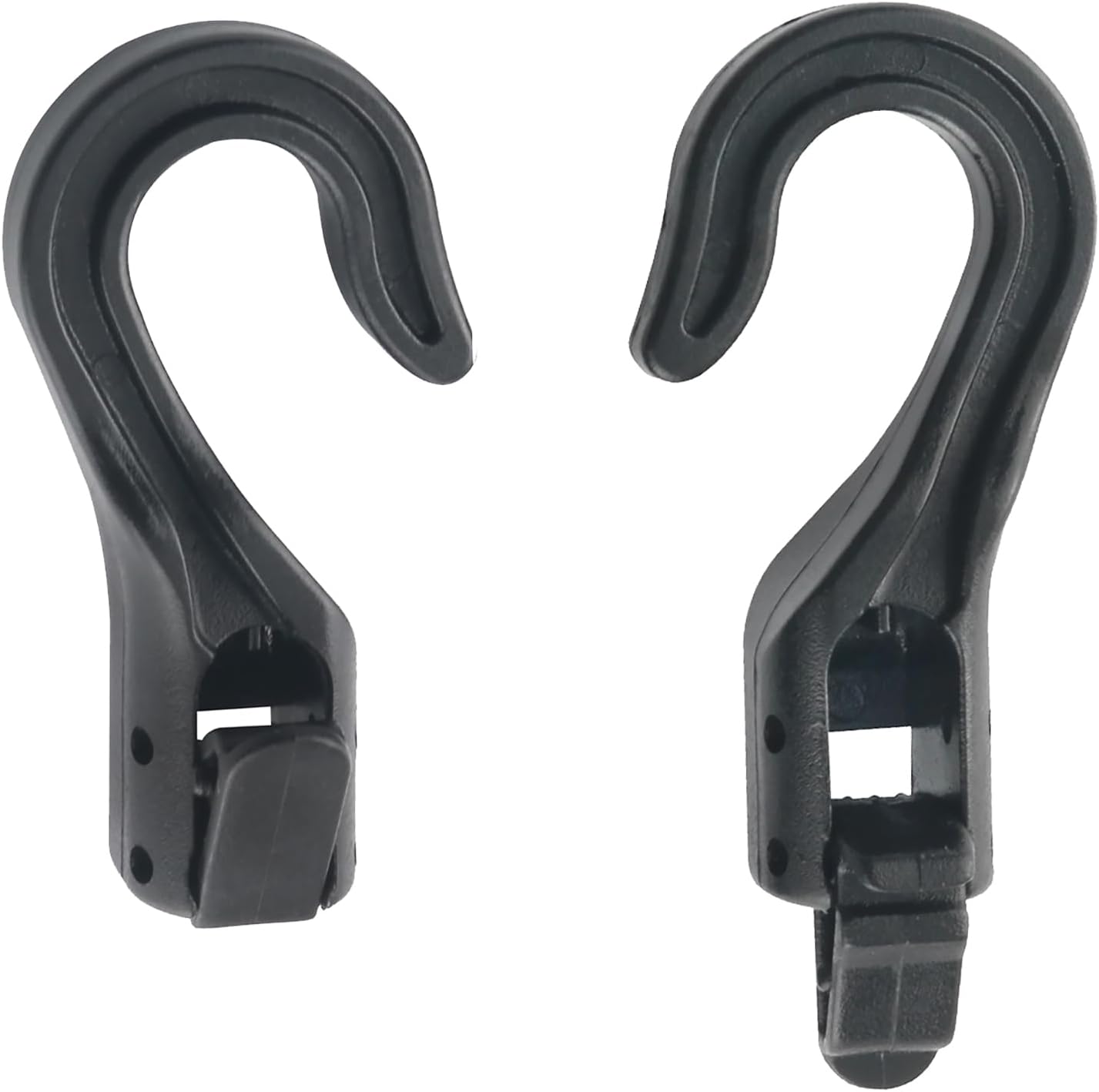 12PCS Plastic Bungee Cord Hooks Shock Cord Terminal End Hooks Strong Outdoor Tent Fastener Ropes with a Diameter of 0.24 Inches or Less Suitable for Camping Skydiving Kayaking Boating
