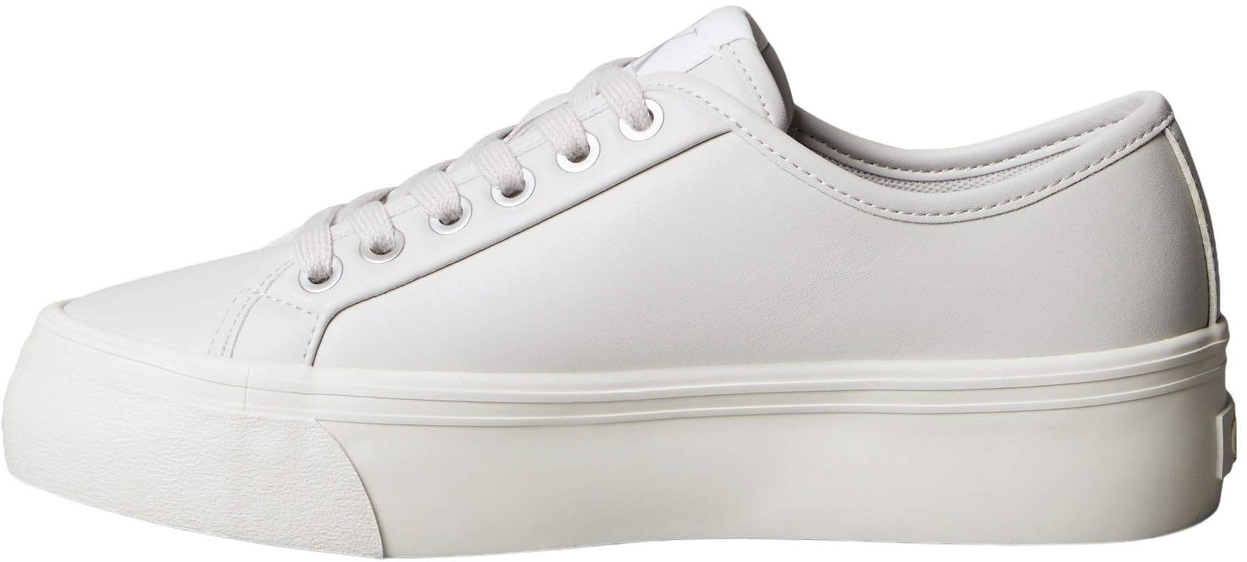 Calvin Klein Women's Vulc FLATF LACE UP LTH YW0YW01932 Low Top, Grey (Moonstruck/Dk Ecru), 5