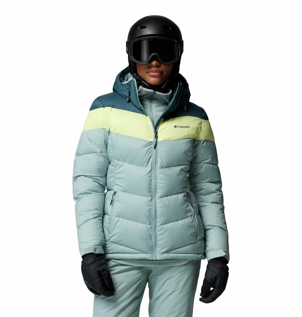 Columbia Women's Abbott Peak 2 Insulated Jacket, Ski Jacket, Crushed Blue/Everblue/Citron Haze, S