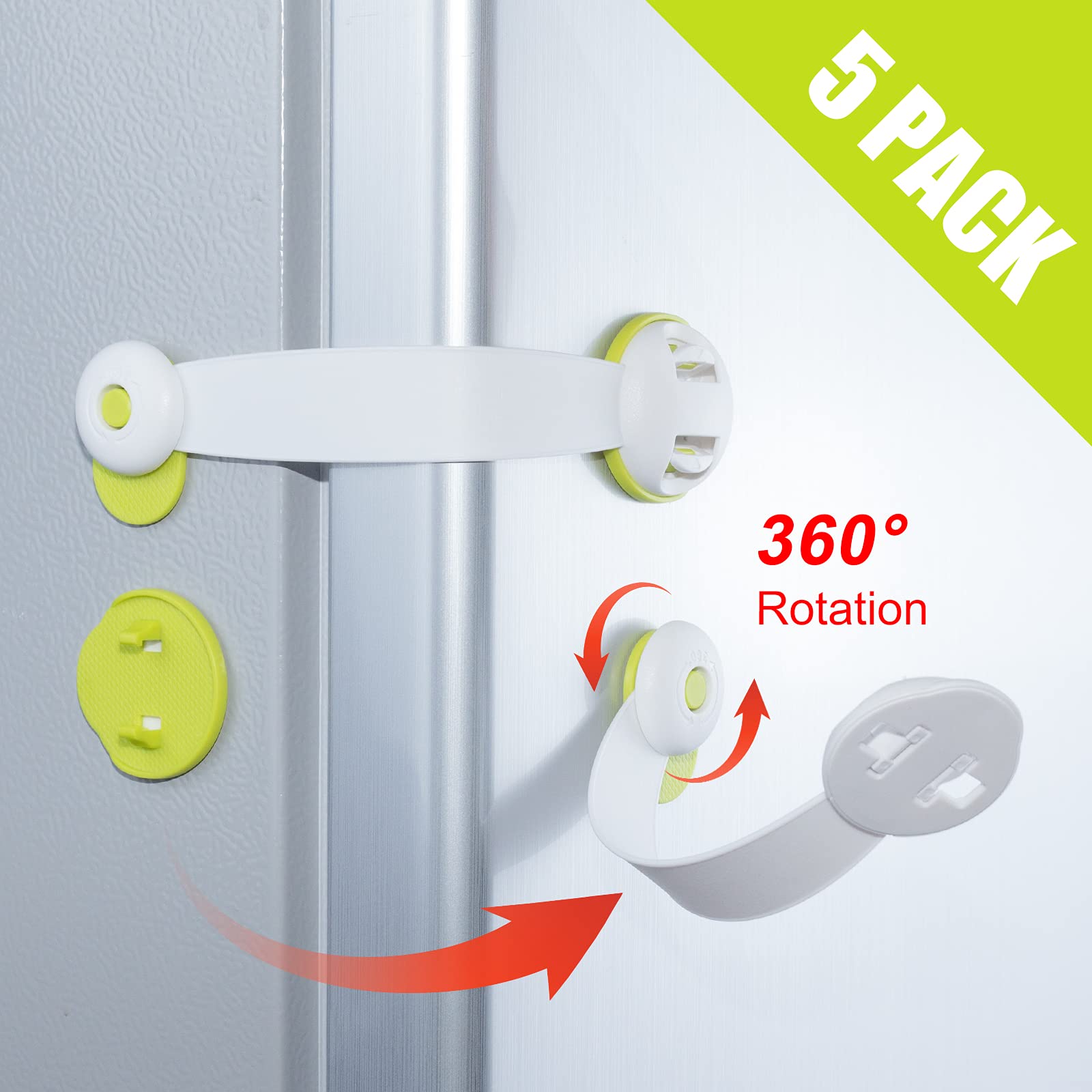 Buy 5 Pack Refrigerator Door Lock, Mini Fridge Lock Child Safety, Child