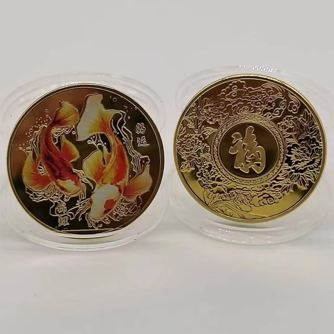 Amazon.co.jp: 中国の鯉 無限にカラフルな鯉のマスコット 幸運のコイン 抽選券を引っ掻く : おもちゃ