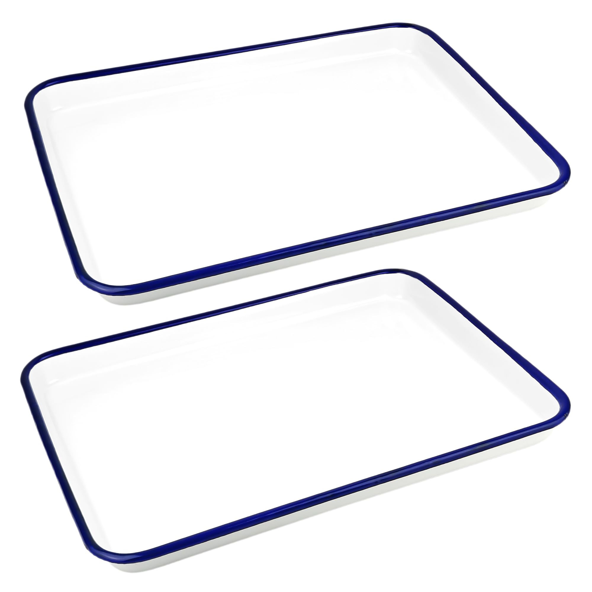Moules de cuisson rectangulaires en émail pour vos repas de famille
