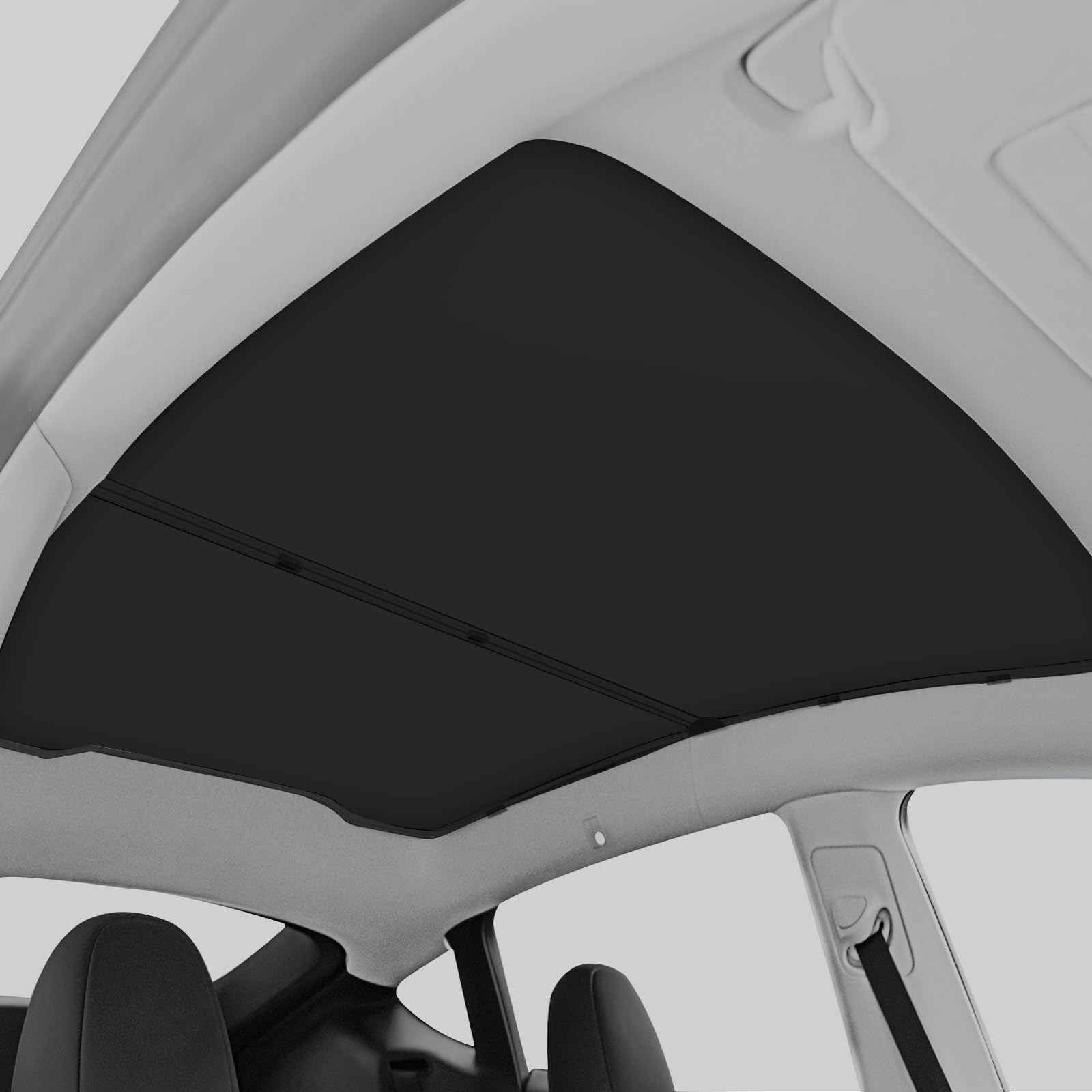 AAMHHM Tesla Model Y Juniper 2025 Osłona przeciwsłoneczna Czarny Ice-Crystal Anti-Sag