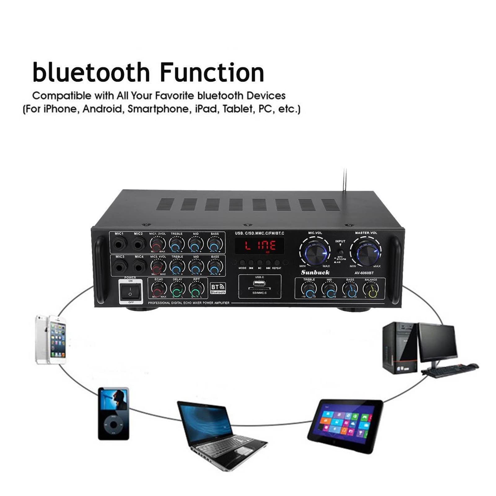 カラオケ・オーディオアンプ？２ Nobsound KTV ホームカラオケ用 HiFi Bluetooth 5.0 ステレオ