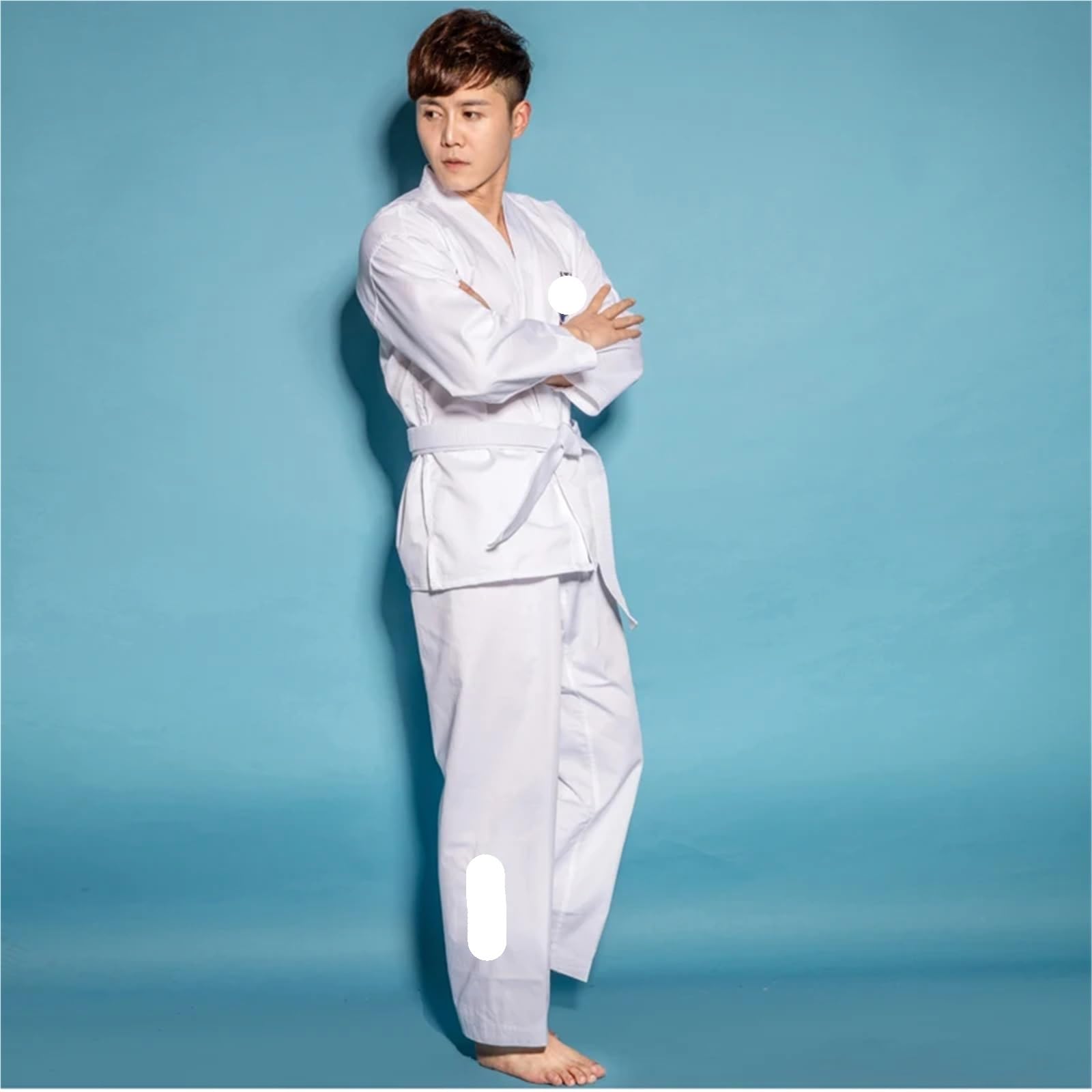 Judogi Professione Judo Tute Taekwondo Uniforme Bianca Taekwondo Dobok Abito da Ricamo Squisito for Adulto für Training und Wettkämpfe