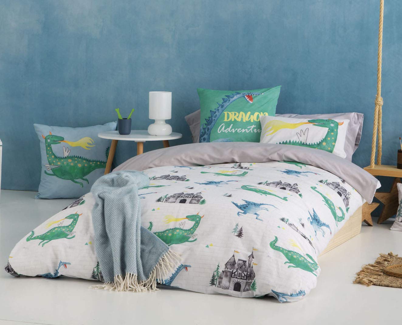 NATURALS Funda Nórdica Drac Cama 105 Cm - 100% Algodón Suave Con Funda De Almohada