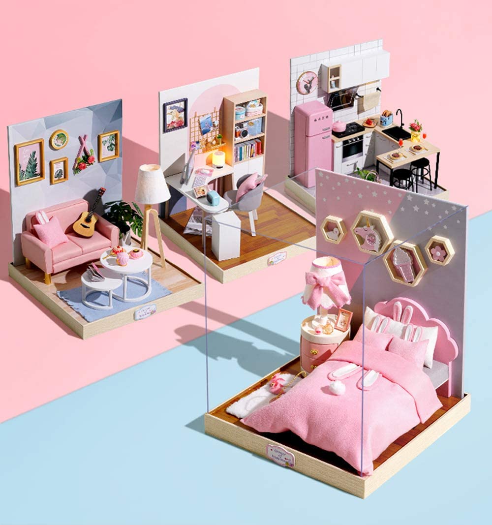 Amazon.com: Flever Dollhouse Miniature DIY House Kit Creative Room