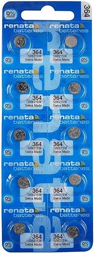 Baterías de reloj Renata #364 10Pcs