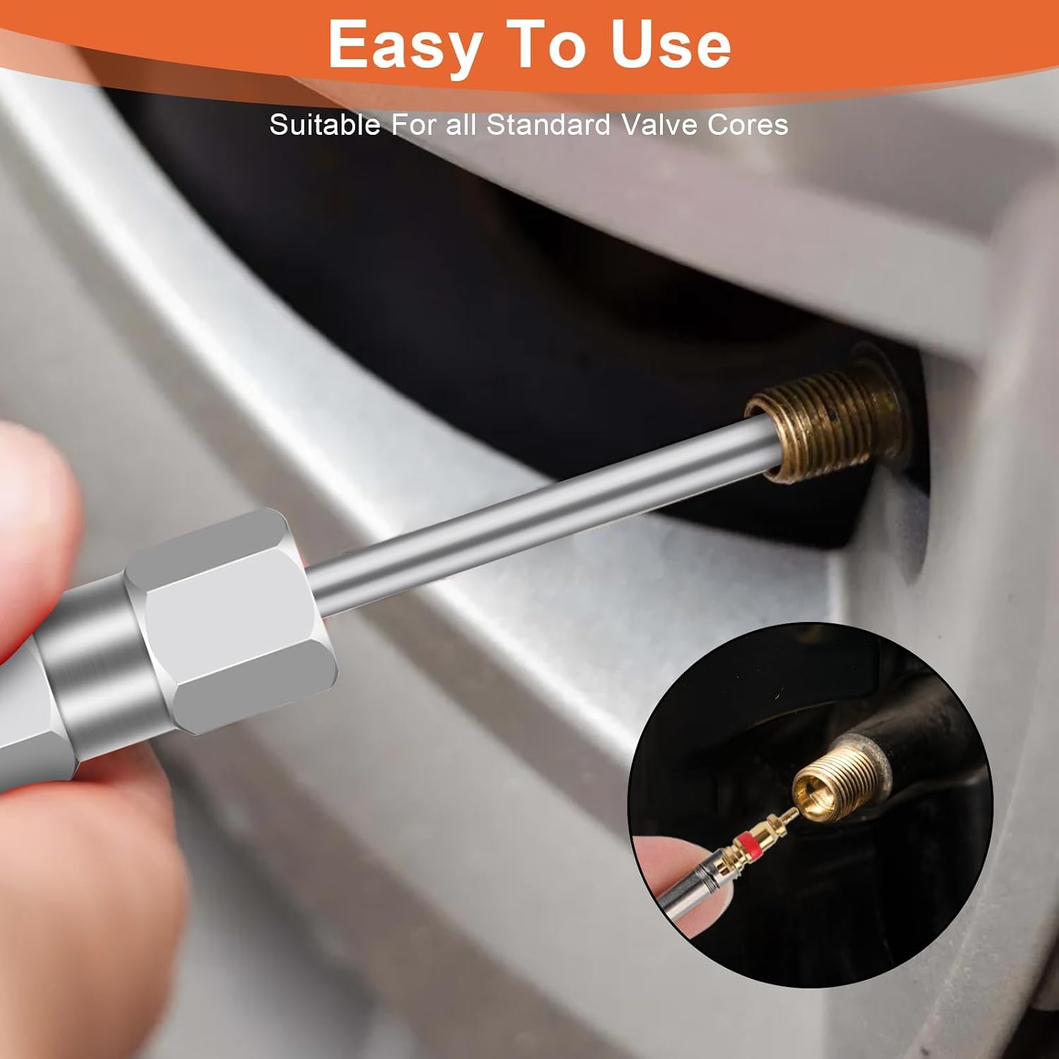 Linkstyle 2pcs Valve Core Removal Tool Set, Screwdriver Tire Valve Stem Core Remover Tool for Schrader Valves Cores