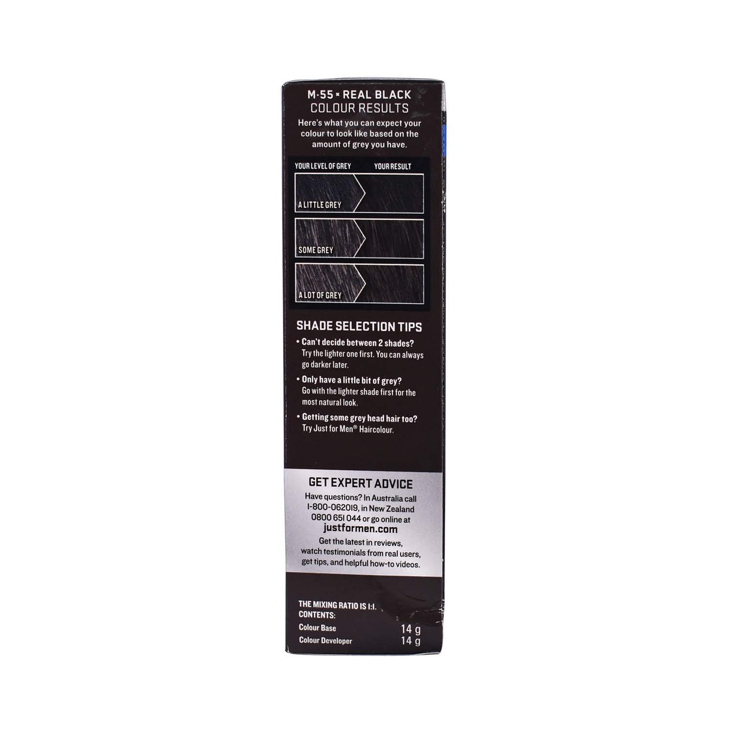 Just for Men Solo per gli uomini di colore del gel di baffi e barba M-55 nera reale 1 Pezzo (Pack of 7)