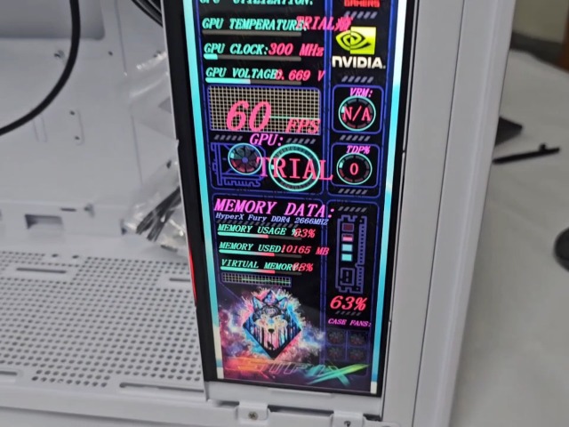 12.6inch LCD Monitor For Y60 Screen PC Case DIY Aida64 - View #2