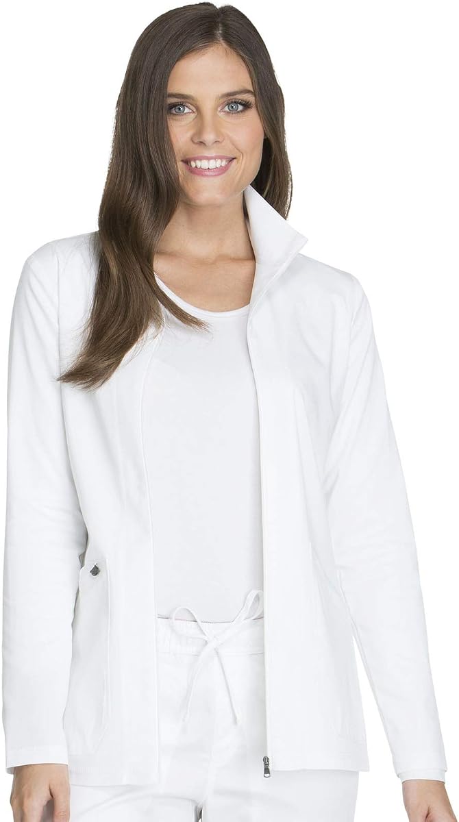 Dickies Essence Women Warm Up Scrubs Jacket DK302, XS, White