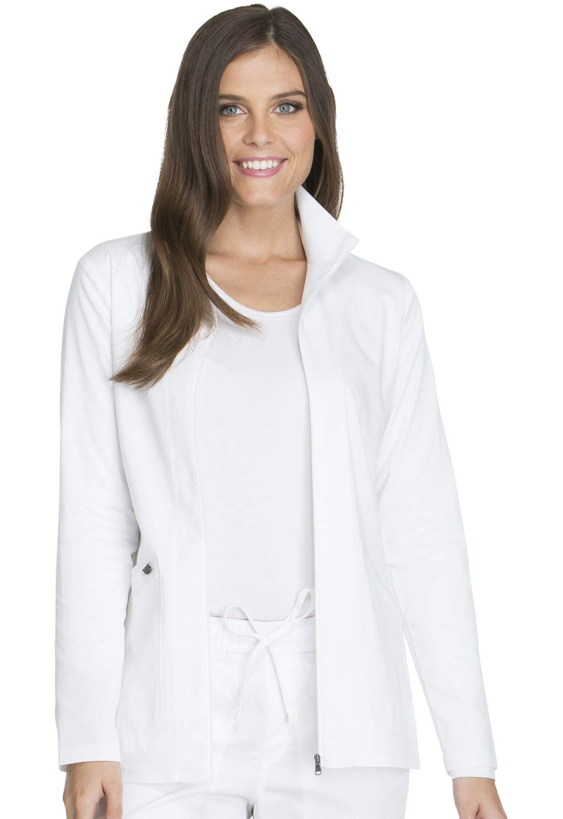 Dickies Essence Women Warm Up Scrubs Jacket DK302, S, White