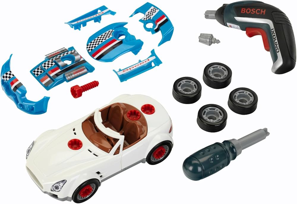 Amazon.com: Klein Theo Bosch Car Tuning Set Premium Toys for Kids