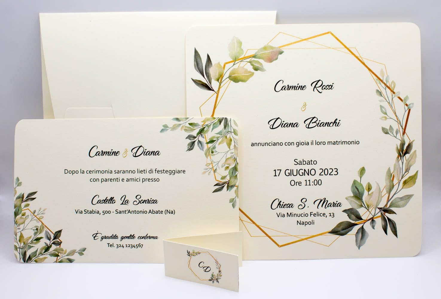 Set Partecipazioni Nozze Buonanno - 30 Inviti Matrimonio Personalizzabili - Foto 8