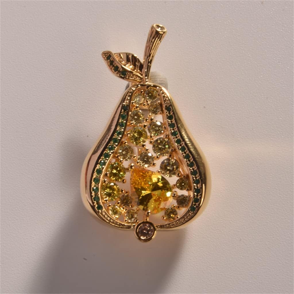 Shining Cubic Zirconia Pear Brooch Pins for Women Girls Gifts Shirts Hijab Pins Corsages