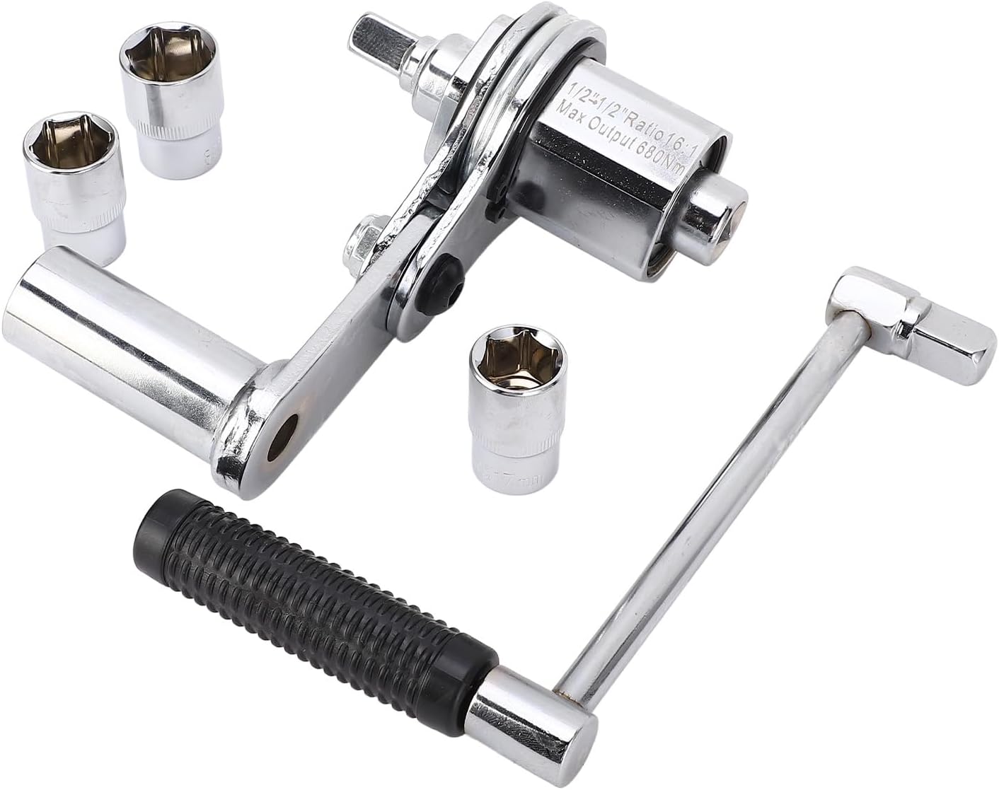 Luocute Torsion Multiplier Drive Lug Nut Wrench Torsion Amplifier Lug Nut Remover Multiplier Wrench Remover with Sockets Disassembly Tool Removal Tool
