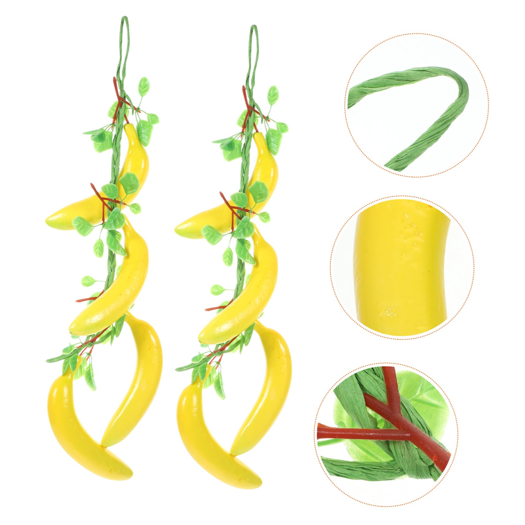 Hemobllo Banane Artificiali Sospese 5 Pezzi in Schiuma, Stile Farmhouse