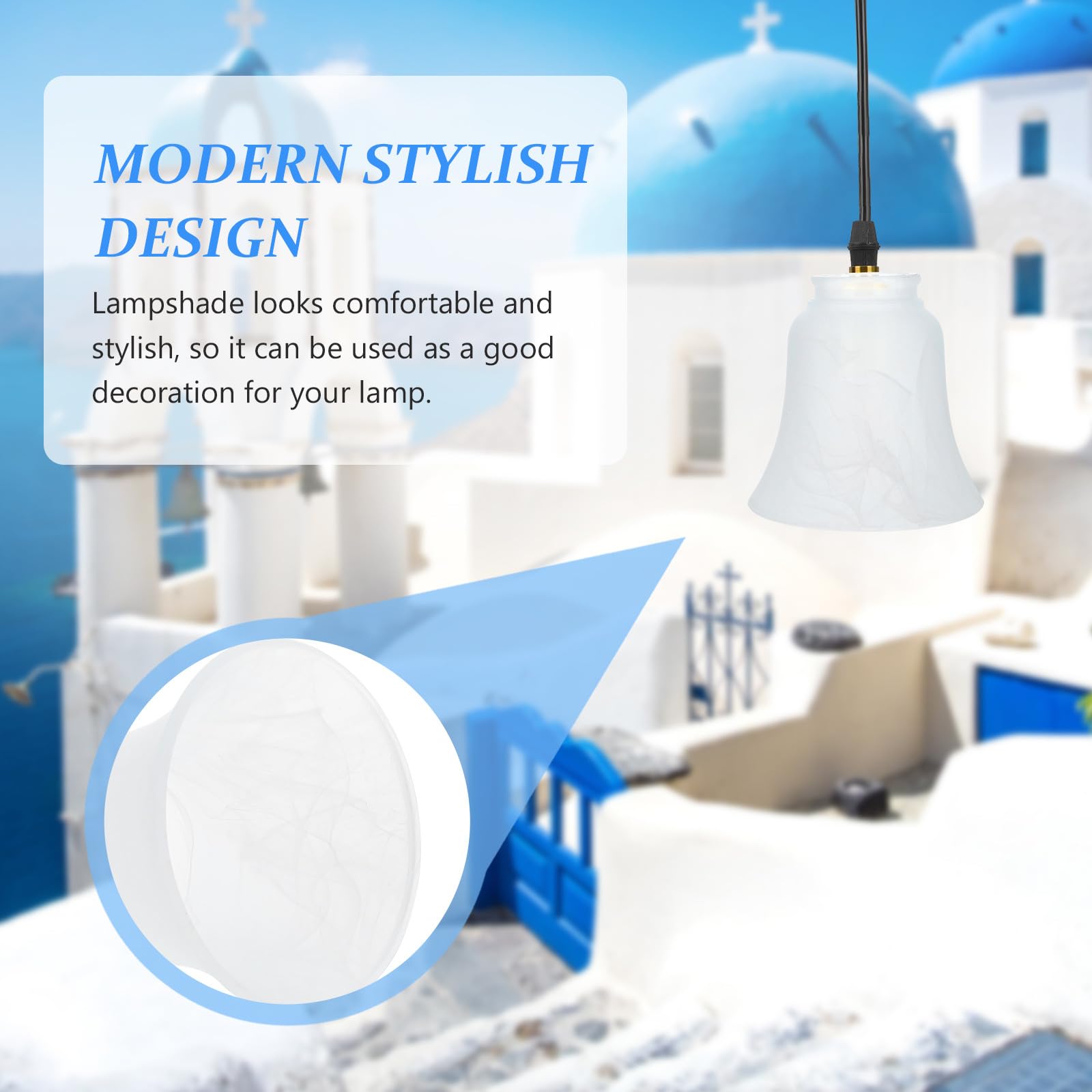 Lurrose Paralume in Vetro Smerigliato 4 Pezzi E27 per Lampada da Soffitto e Parete, Coprilampada Decorativo per Casa, Accessorio Leggero per Illuminazione Soggiorno e Camera