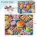 500 Piece Puzzle for Adults, Hamburger Jigsaw Puzzles, Youths Favorite Foods Puzzles 500 Pieces, Birthday and Barious Holiday Party for Family Adult, Funny Puzzle for Adults, 20.5x15 in