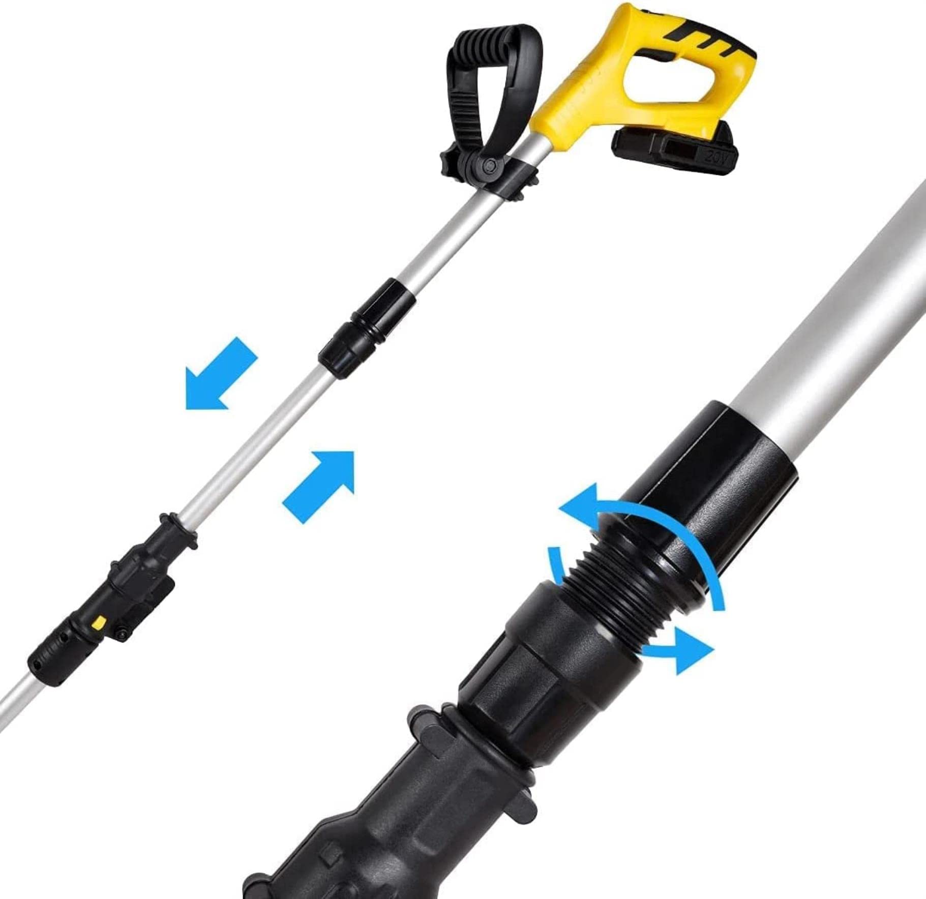 Rotavator de jardín inalámbrico de Mano con batería recargable y cargador, profundidad de labranza de 10 cm, ancho de Tierra cultivada de 10 cm, cultivador Ajustable para jardín