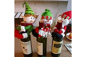 EORTA Christmas Wine Bottle Toppers - Dress up Your Bottles with Joyful Holiday Cheer