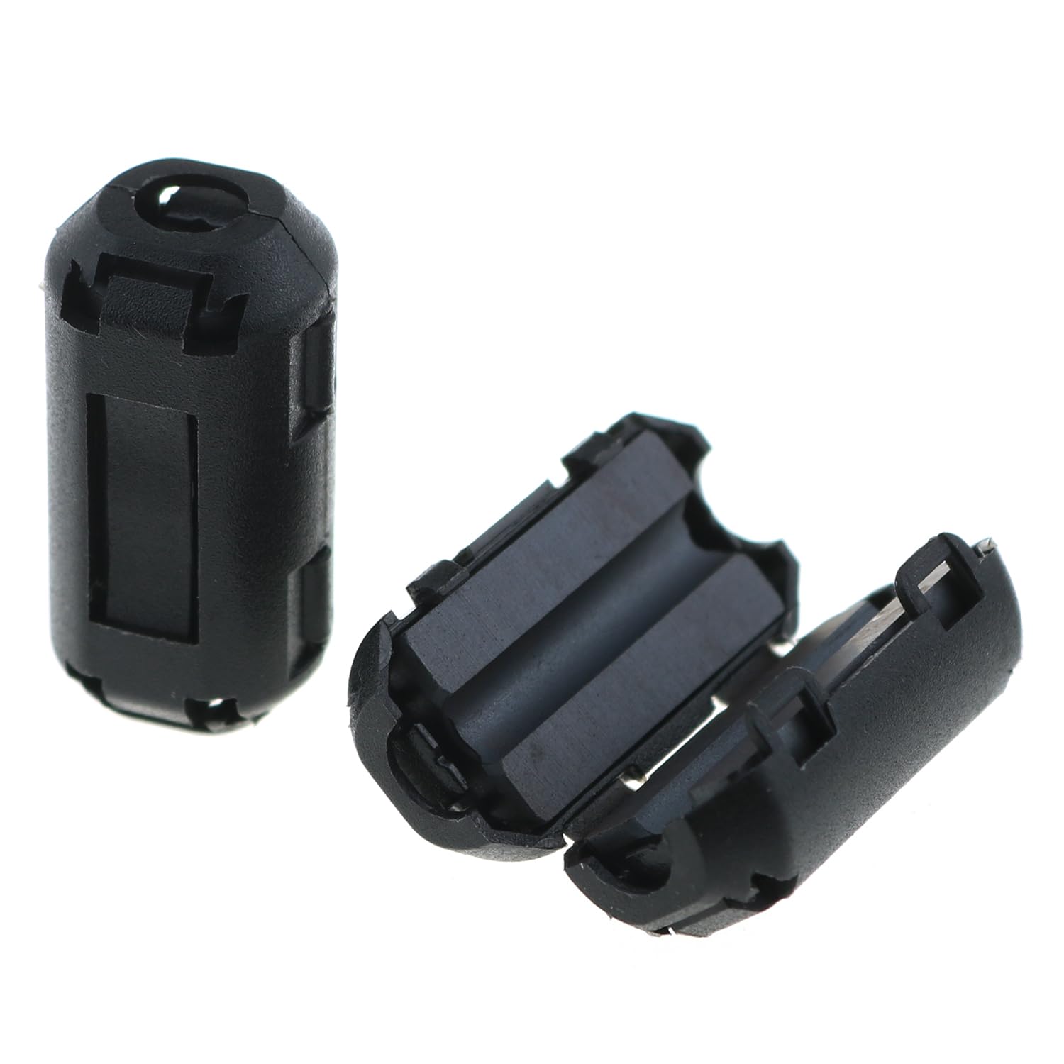 LUORNG 12PCS 3.5mm Inner Diameter Degaussing Filter Anti Jammer Black Degaussing Filter Anti Jammer Noise Filter for Home Appliance and Electronic Device