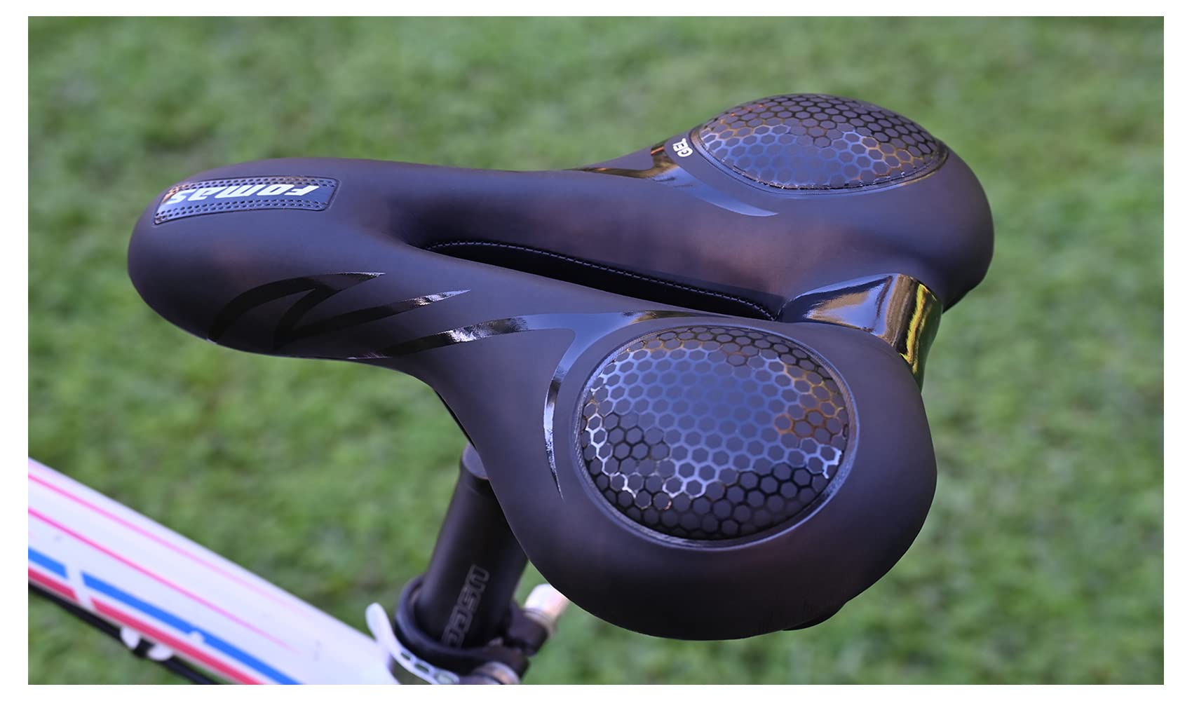 Gel Material,Soft and Stable Bike Seat,Black Mountain Bike Seat Universal,Ideal Bike Seat Replacement for Mountain Bike,Road Bike,Hybrid,Touring,Comfort Bike Seat for Youth.