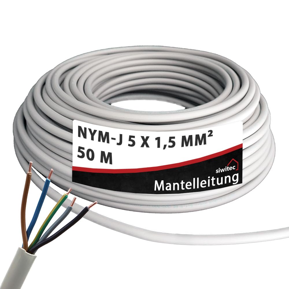 siwitec NYM-J Mantelleitung 5 x 1,5 mm², 50 m