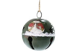 Festive Flocked Santa Bells Garland for Christmas Cheer