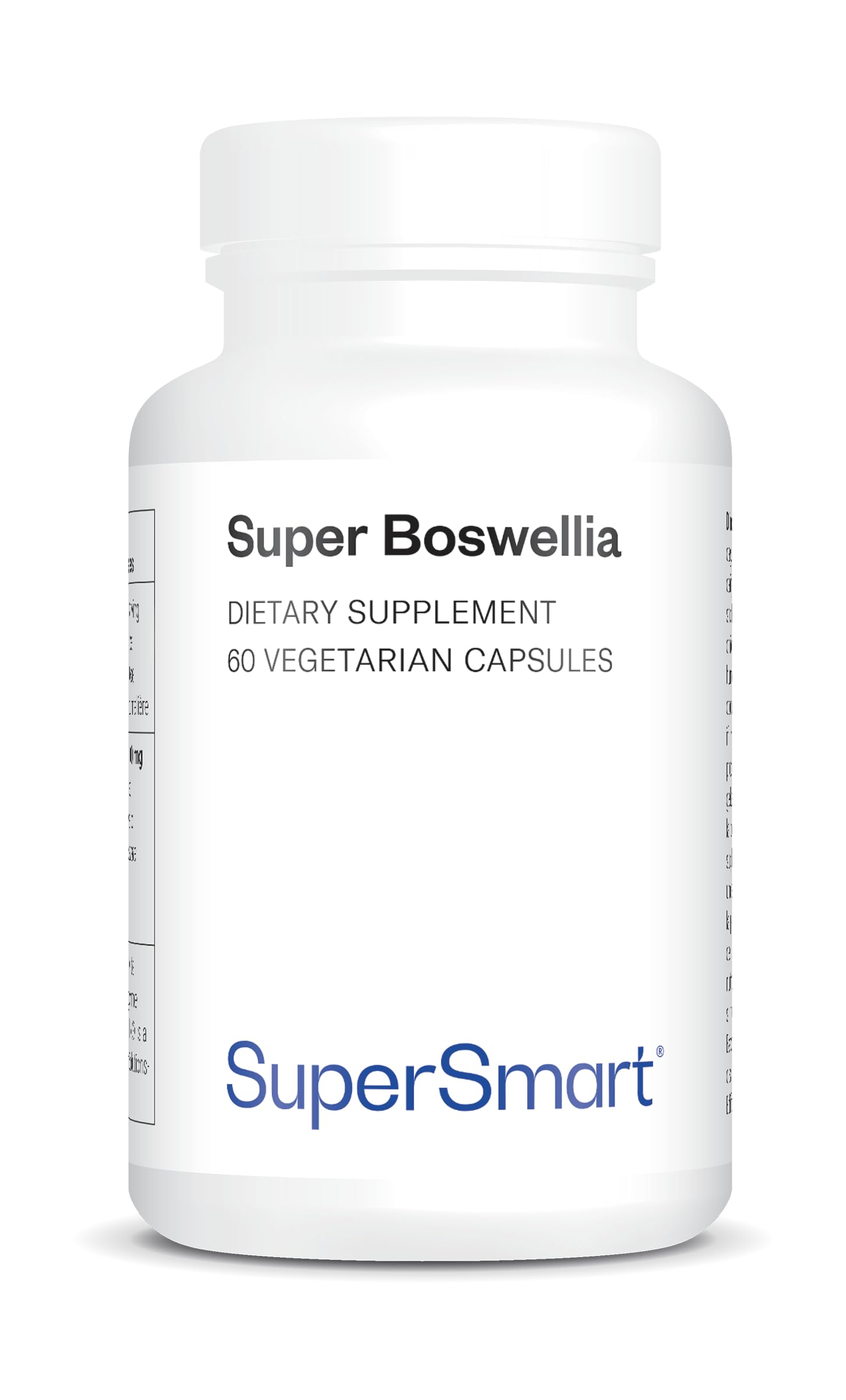 Super Boswellia - Aiuta a ritrovare il comfort articolare - Antinfiammatorio - Estratto di Boswellia Serrata standardizzato al 20% di AKBA - Elevato assorbimento - Vegano - Senza glutine - Supersmart