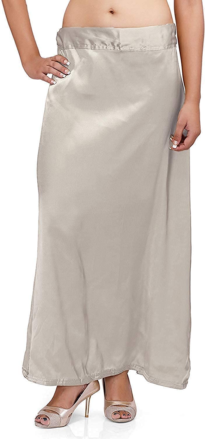 Women's Satin Petticoat Saree Satin Undersaree |Sari Satin Silk Petticoat-picture-31