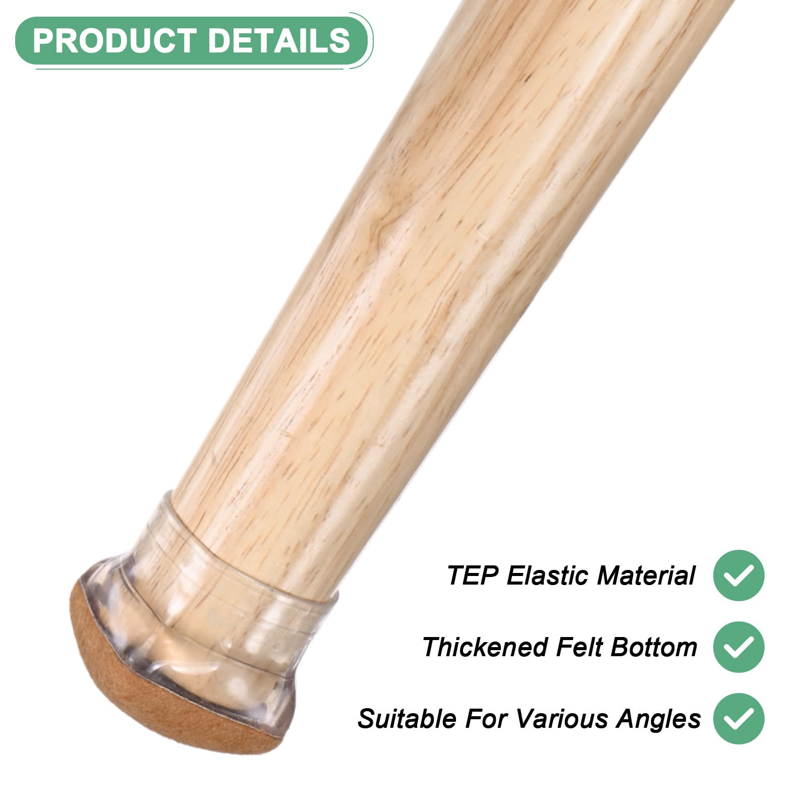 M METERXITY 32-Pack Chair Leg Floor Protectors - Image 2